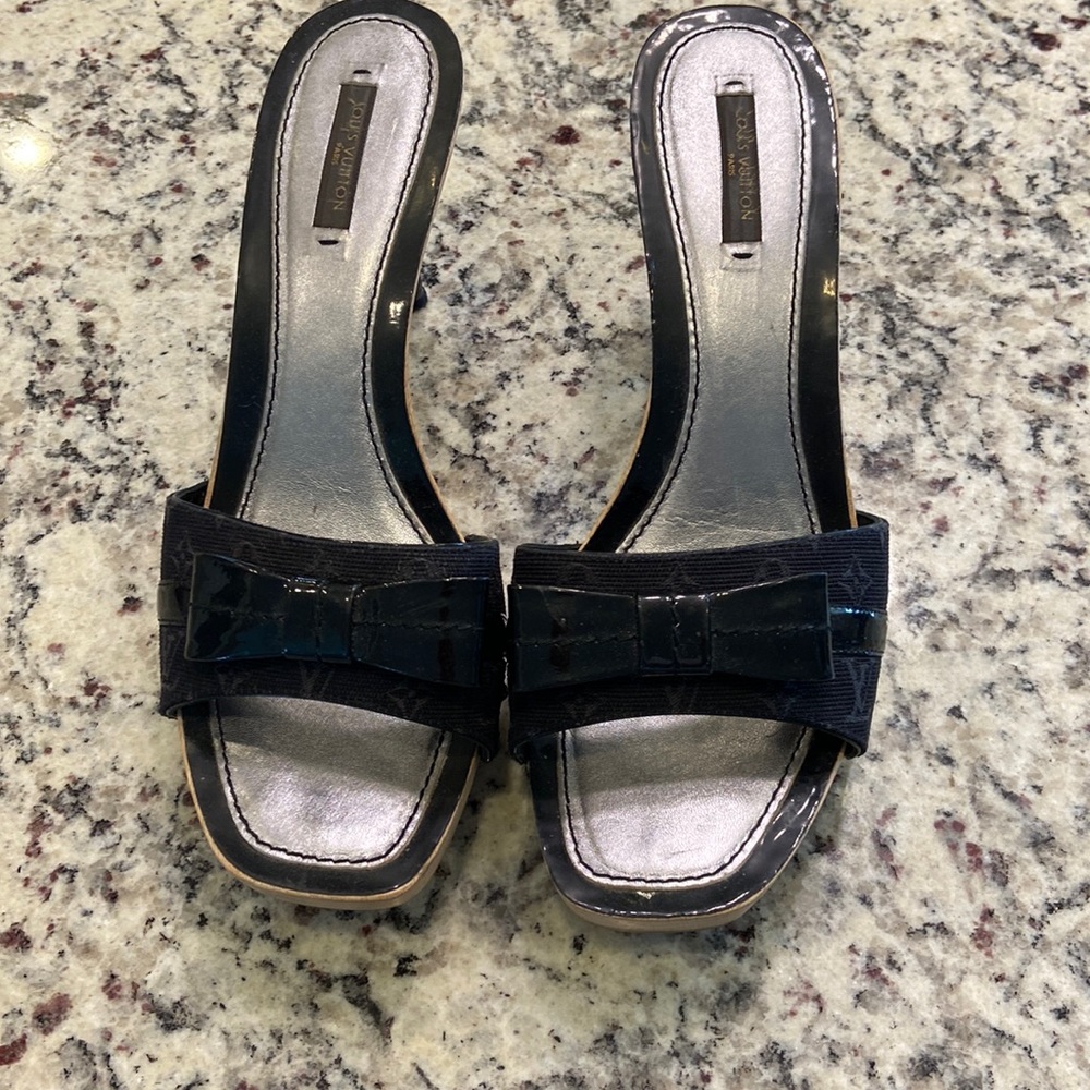 Louis Vuitton platform mules